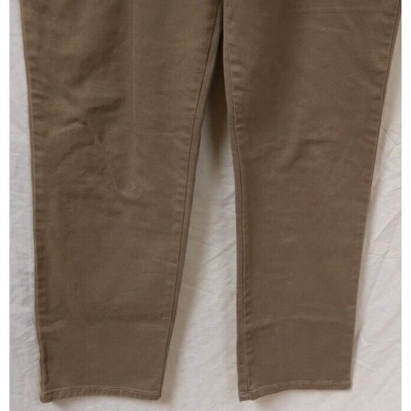 Gloria Vanderbilt Sz 12 Brown High Waist Straight Leg Stretch Logo Jeans 32X31 - Picture 4 of 10